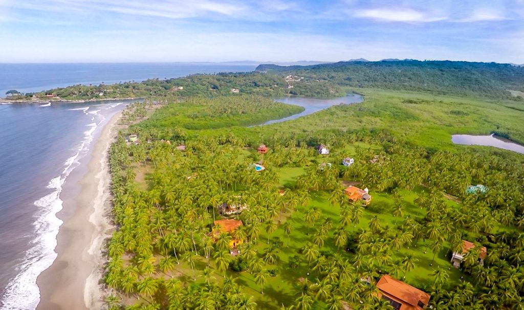 Playa Las Tortugas Aerial View